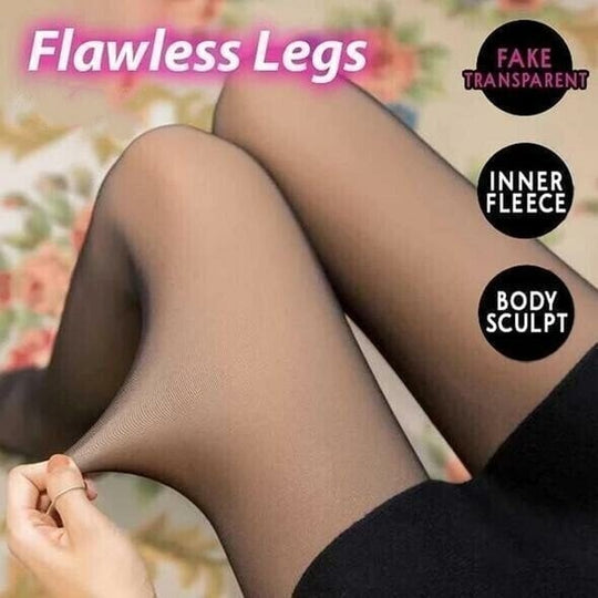 ComfyTights - Doorschijnende, Warme Fleece Panty