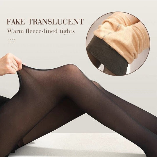 ComfyTights - Doorschijnende, Warme Fleece Panty