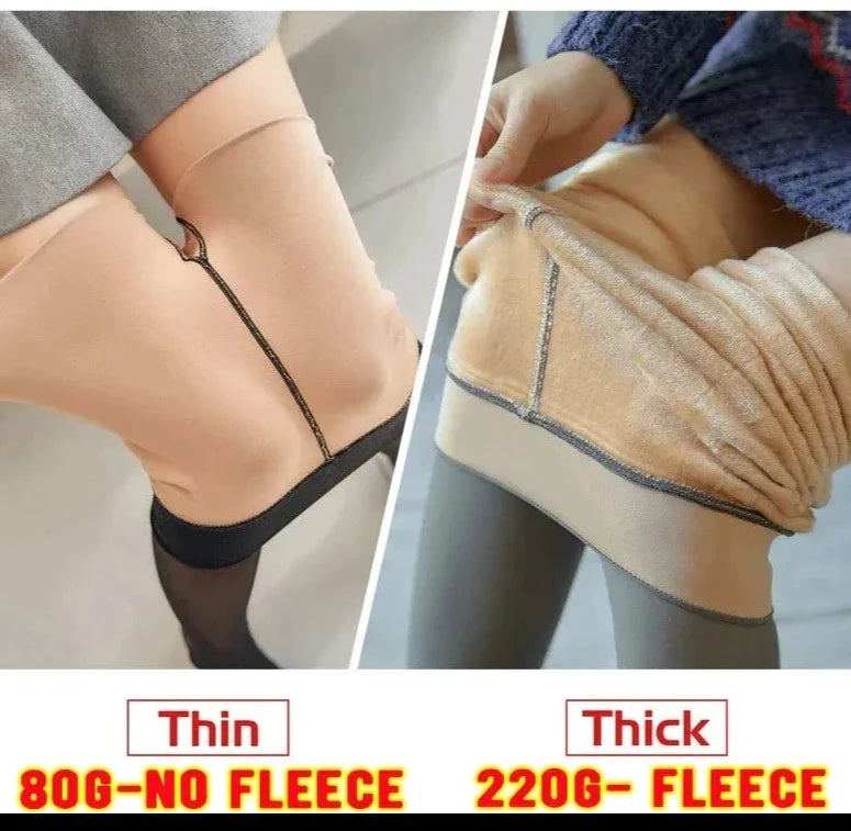 ComfyTights - Doorschijnende, Warme Fleece Panty